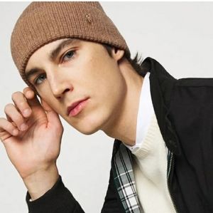 NWT Polo Ralph Lauren Signature Cuff Wool Blend Beanie - Honey Brown